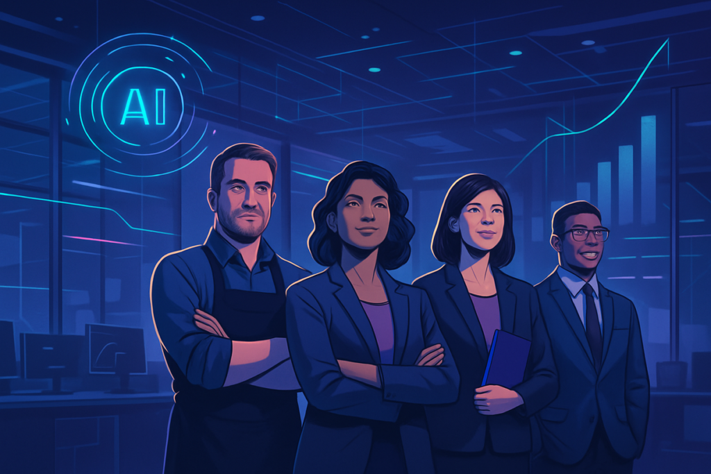 The Canadian Business Imperative: Why Ai Automation Isn'T Just An Option, It'S Your Next Growth Engine 81 Diverse canadian business professionals looking confidently towards ai-powered growth and efficiency.