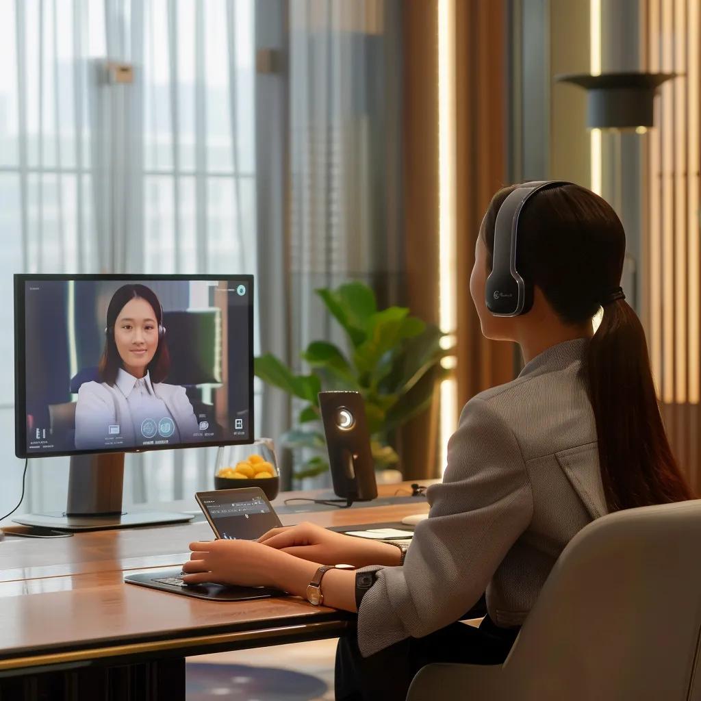 Unlocking Ai Voice Appointment Scheduler Advantages 4 Customer service representative engaging with a client using ai voice technology